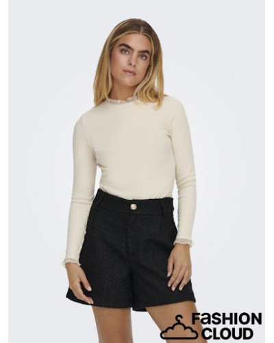 ONLLESLIE L/S LACE MIX TOP JRS