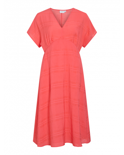 VIJILALA V-NECK S/S MIDI DRESS