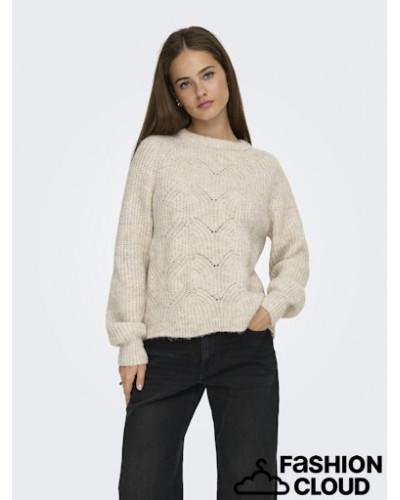 ONLGILA LIFE LS STRUCTURE O-NECK BF KNT