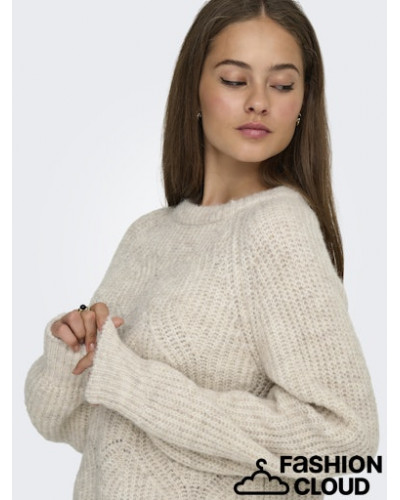 ONLGILA LIFE LS STRUCTURE O-NECK BF KNT