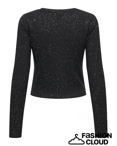 ONLBARBARA L/S GLITTER TWIST TOP JRS