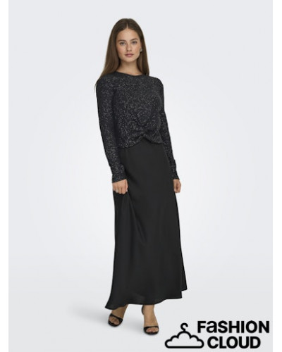 ONLBARBARA L/S GLITTER TWIST TOP JRS