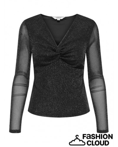 ONLMELLA L/S KNOT GLIT TOP WVN