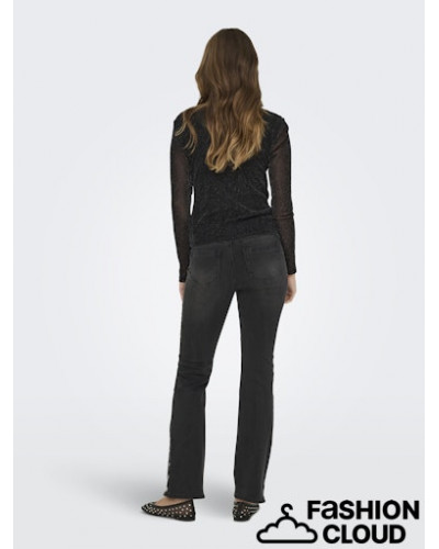 ONLMELLA L/S KNOT GLIT TOP WVN