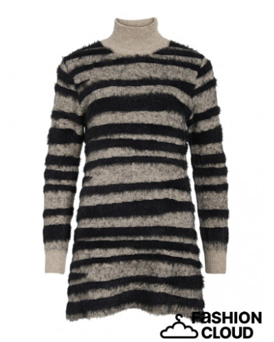 VIALDA L/S HIGHNECK KNIT DRESS/KA