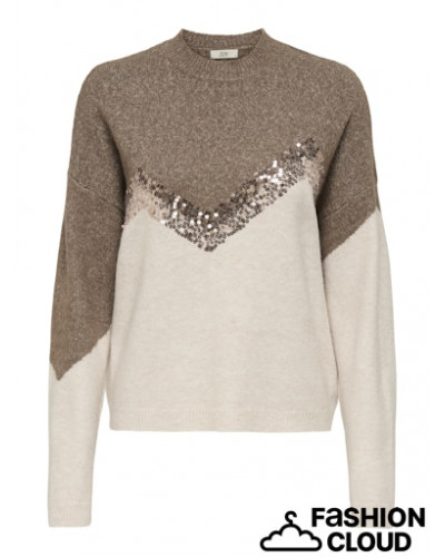 JDYMATILDA LIFE L/S HN SEQUIN PULL KNT