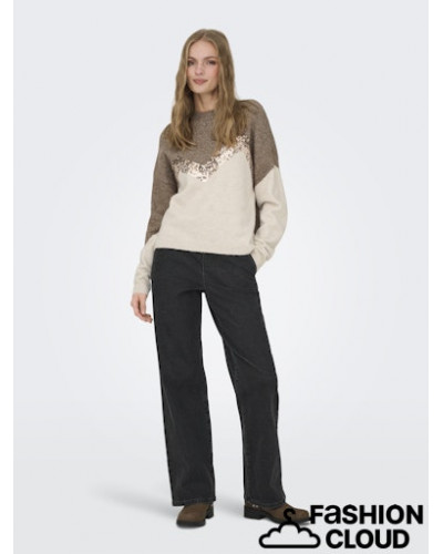 JDYMATILDA LIFE L/S HN SEQUIN PULL KNT