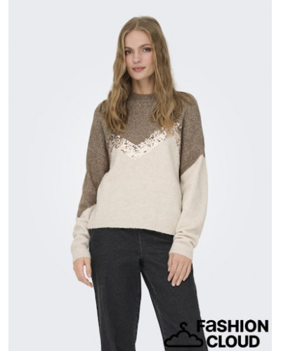 JDYMATILDA LIFE L/S HN SEQUIN PULL KNT