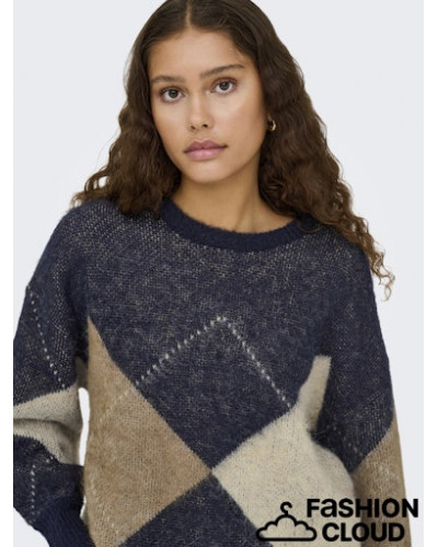 ONLNOEME LIFE LS JQ O-NECK KNT