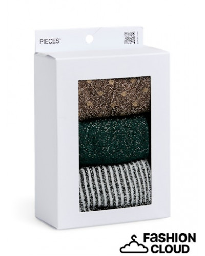 PCSEBBY XMAS GLITTER SOCKS 3 PACK BOX BC
