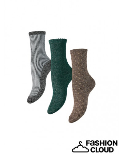 PCSEBBY XMAS GLITTER SOCKS 3 PACK BOX BC