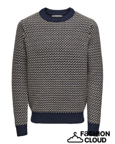 ONSMUSA REG 3 STRUC CREW KNIT