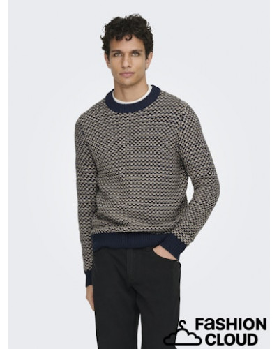 ONSMUSA REG 3 STRUC CREW KNIT