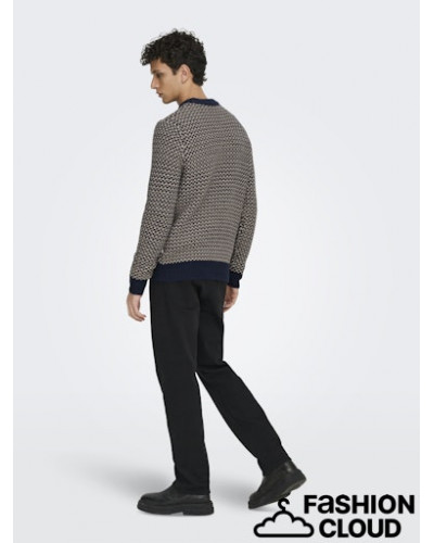 ONSMUSA REG 3 STRUC CREW KNIT