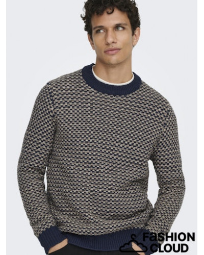 ONSMUSA REG 3 STRUC CREW KNIT