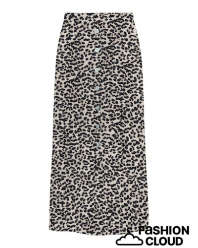 ONLNOVA LIFE VIS BUTTON SKIRT AOP