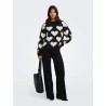 ONLPOPPY LS PATTERN PEARL O-NECK KNT