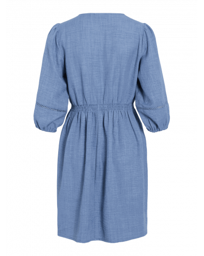 VISHIKA 3/4 V-NECK SHORT DRESS/KA