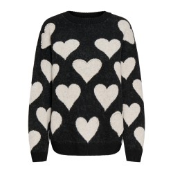 ONLPOPPY LS PATTERN PEARL O-NECK KNT
