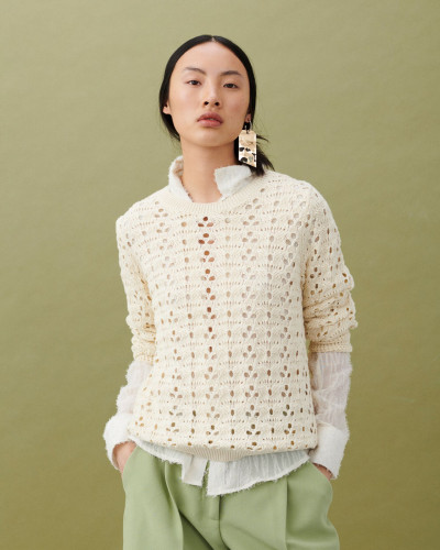 VIPALUA L/S O-NECK KNIT TOP