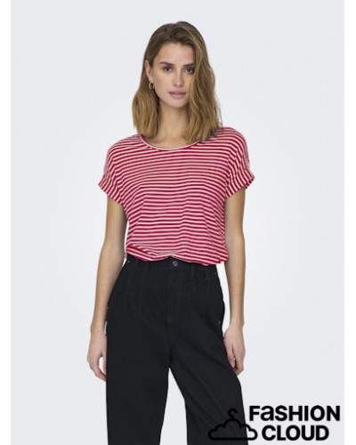 ONLMOSTER STRIPE S/S O-NECK TOP JRS NOOS