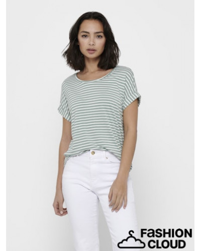 ONLMOSTER STRIPE S/S O-NECK TOP JRS NOOS