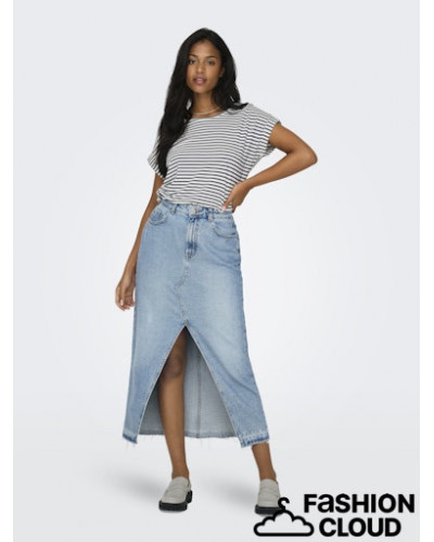 ONLMOSTER STRIPE S/S O-NECK TOP JRS NOOS