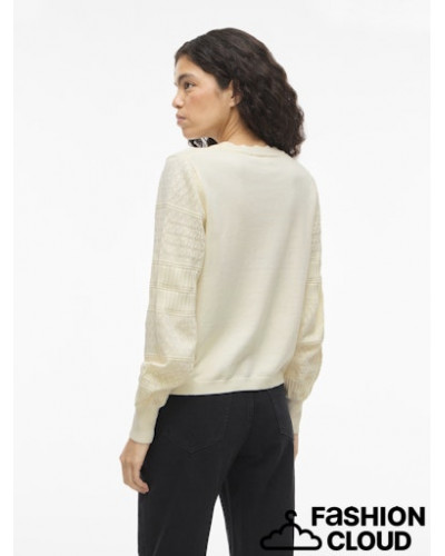 VIMILOS L/S O-NECK POINTELLE TOP - NOOS