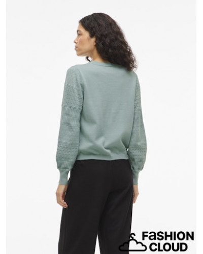 VIMILOS L/S O-NECK POINTELLE TOP - NOOS