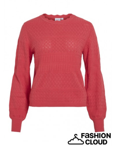 VIMILOS L/S O-NECK POINTELLE TOP - NOOS