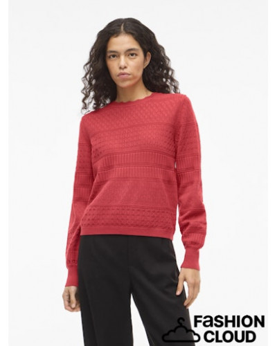 VIMILOS L/S O-NECK POINTELLE TOP - NOOS