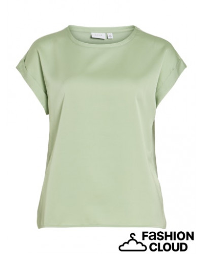VIELLETTE S/S SATIN TOP - NOOS