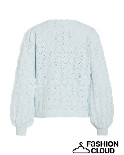 VILOWEN L/S O-NECK KNIT CARDIGAN/PB/R/1