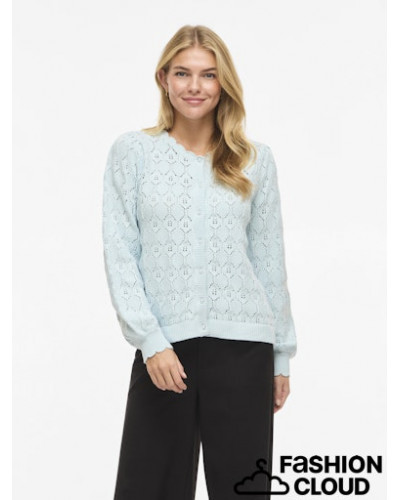 VILOWEN L/S O-NECK KNIT CARDIGAN/PB/R/1