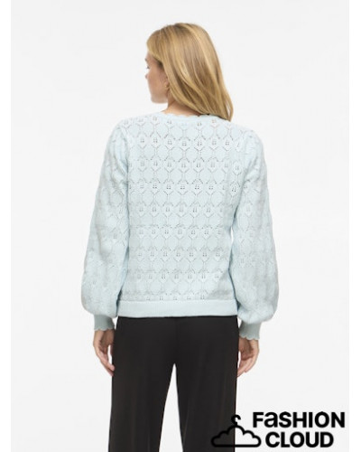 VILOWEN L/S O-NECK KNIT CARDIGAN/PB/R/1