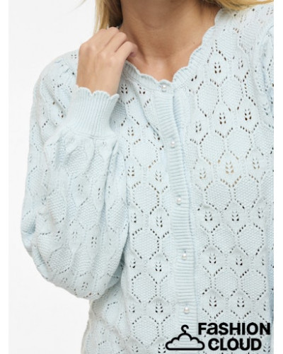 VILOWEN L/S O-NECK KNIT CARDIGAN/PB/R/1