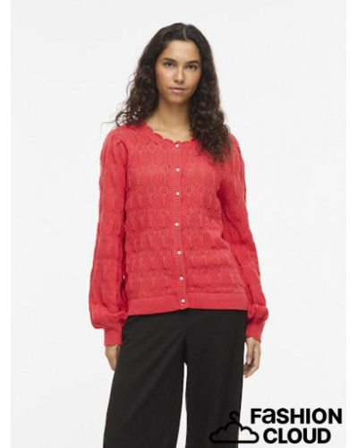 VILOWEN L/S O-NECK KNIT CARDIGAN/PB/R/1