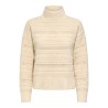 ONLGLOBE LS PATTERN HIGHNECK BF KNT