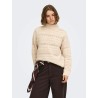 ONLGLOBE LS PATTERN HIGHNECK BF KNT