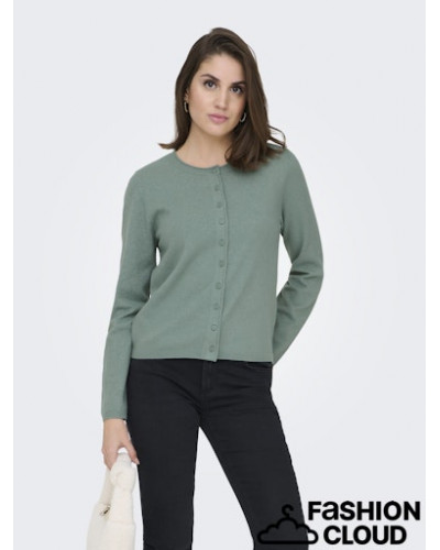 ONLLOYAL LS O-NECK BUTTON CARDI KNT NOOS