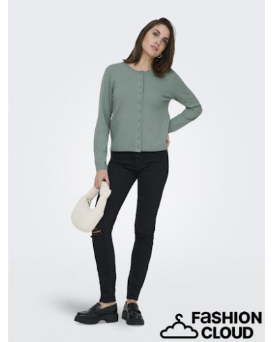 ONLLOYAL LS O-NECK BUTTON CARDI KNT NOOS