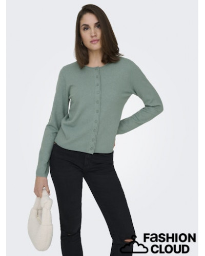 ONLLOYAL LS O-NECK BUTTON CARDI KNT NOOS