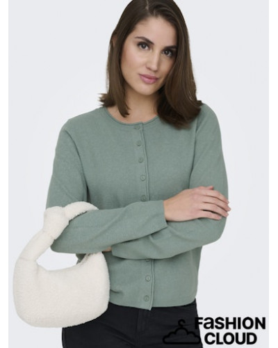 ONLLOYAL LS O-NECK BUTTON CARDI KNT NOOS