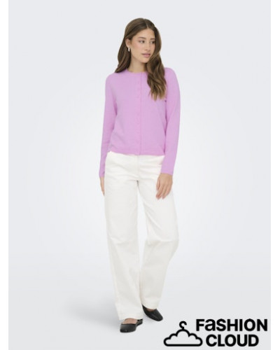 ONLLOYAL LS O-NECK BUTTON CARDI KNT NOOS