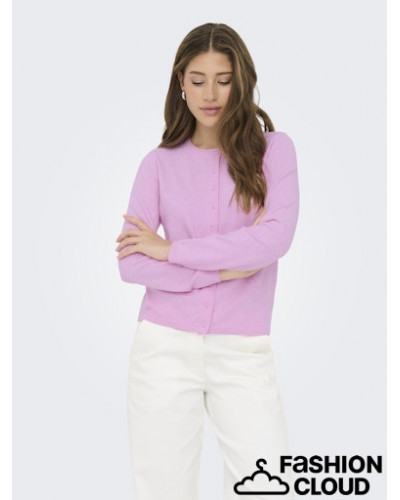 ONLLOYAL LS O-NECK BUTTON CARDI KNT NOOS