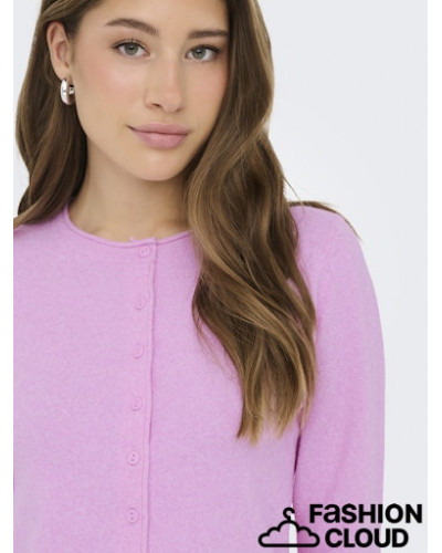 ONLLOYAL LS O-NECK BUTTON CARDI KNT NOOS