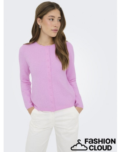 ONLLOYAL LS O-NECK BUTTON CARDI KNT NOOS
