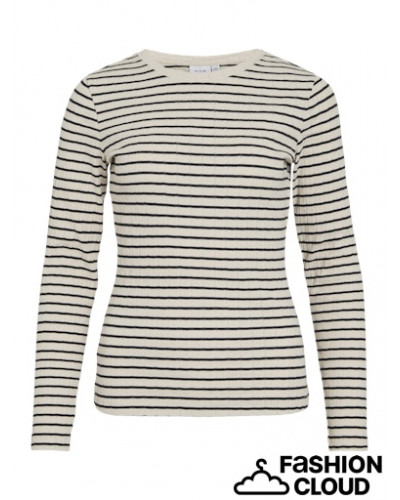 VIAMELINE O-NECK L/S TOP/PB
