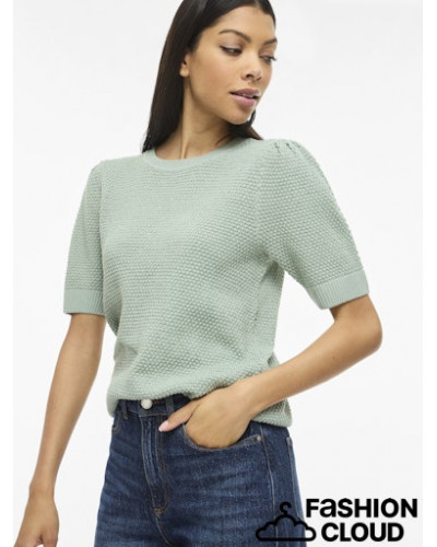 VIDALO O-NECK S/S KNIT TOP - NOOS