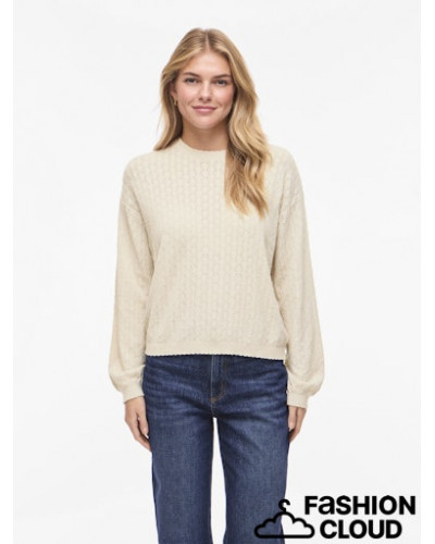 VIEMI NEW O-NECK L/S KNIT TOP/TES